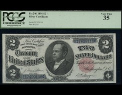 Fr. 246 1891 $2 Silver Certificate PCGS 35
